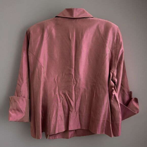 JS Collections 3/4 Sleeve Evening Wedding Top Mauve Rose MotB Sz 20 Please Read - Picture 2 of 5